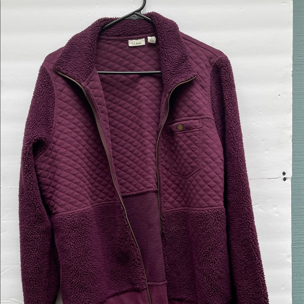 L.L. Bean Women's Deep Purple Teddy Jacket